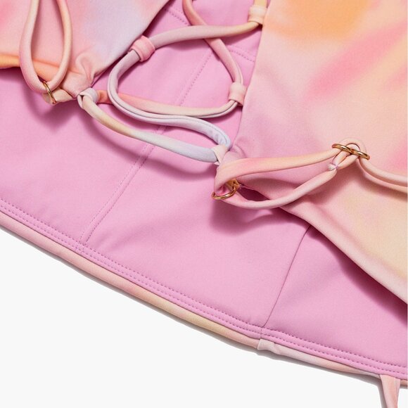 New Popflex Retro Mermaid Swimsuit Reef Romper Pockets Floral Haze Small S - Picture 5 of 6